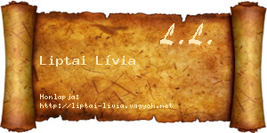 Liptai Lívia névjegykártya